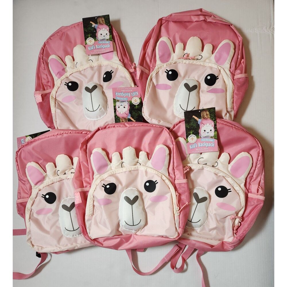 Llama Backpack Bulk Lot Set of 5 Classroom Daycare Prize Pack